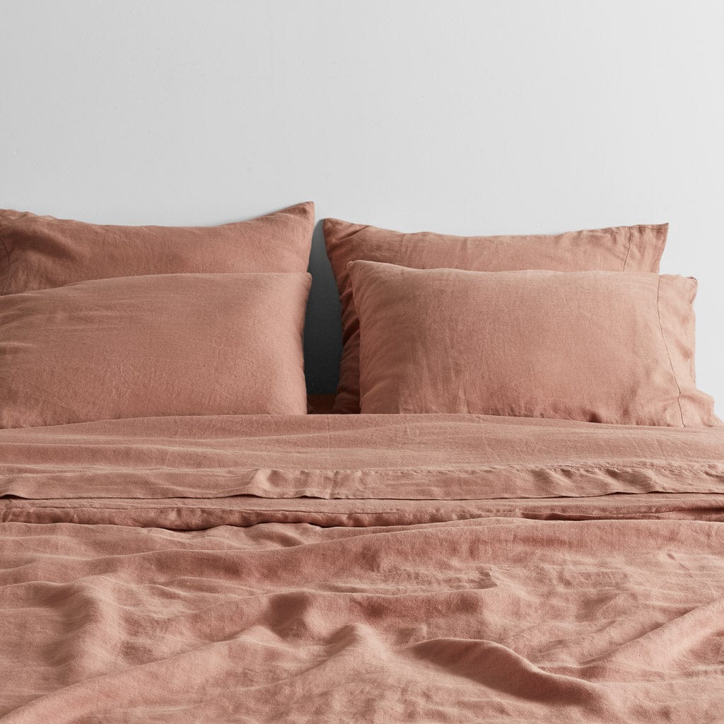 Stonewashed Linen Bedding Bundle in Green - Image 80