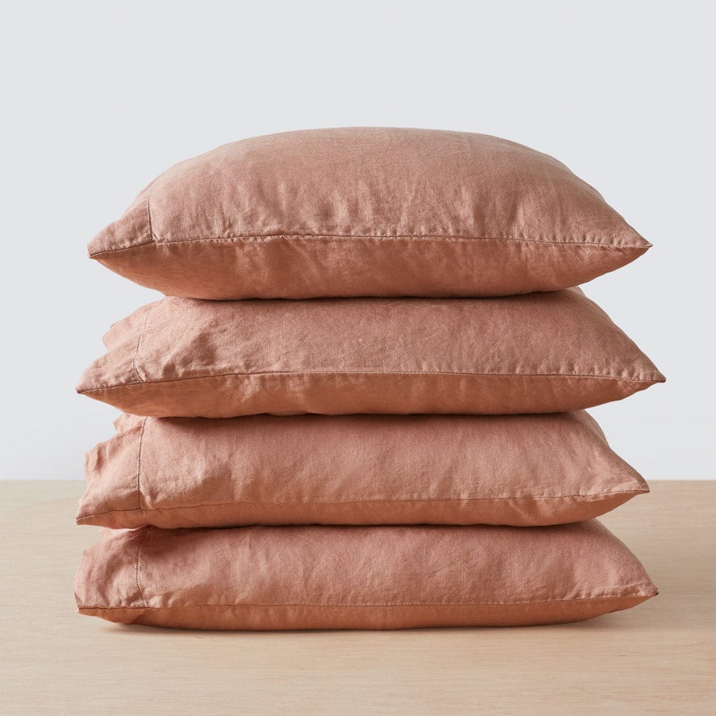 Stonewashed Linen Bedding Bundle in Green - Image 81