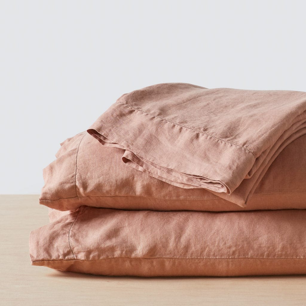 Stonewashed Linen Bedding Bundle in Green - Image 83