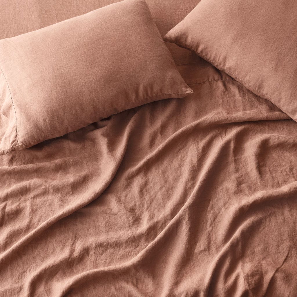 Stonewashed Linen Bedding Bundle in Green - Image 84