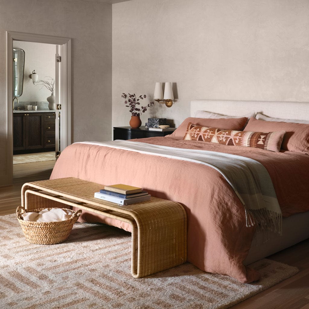 Stonewashed Linen Bedding Bundle in Green - Image 86