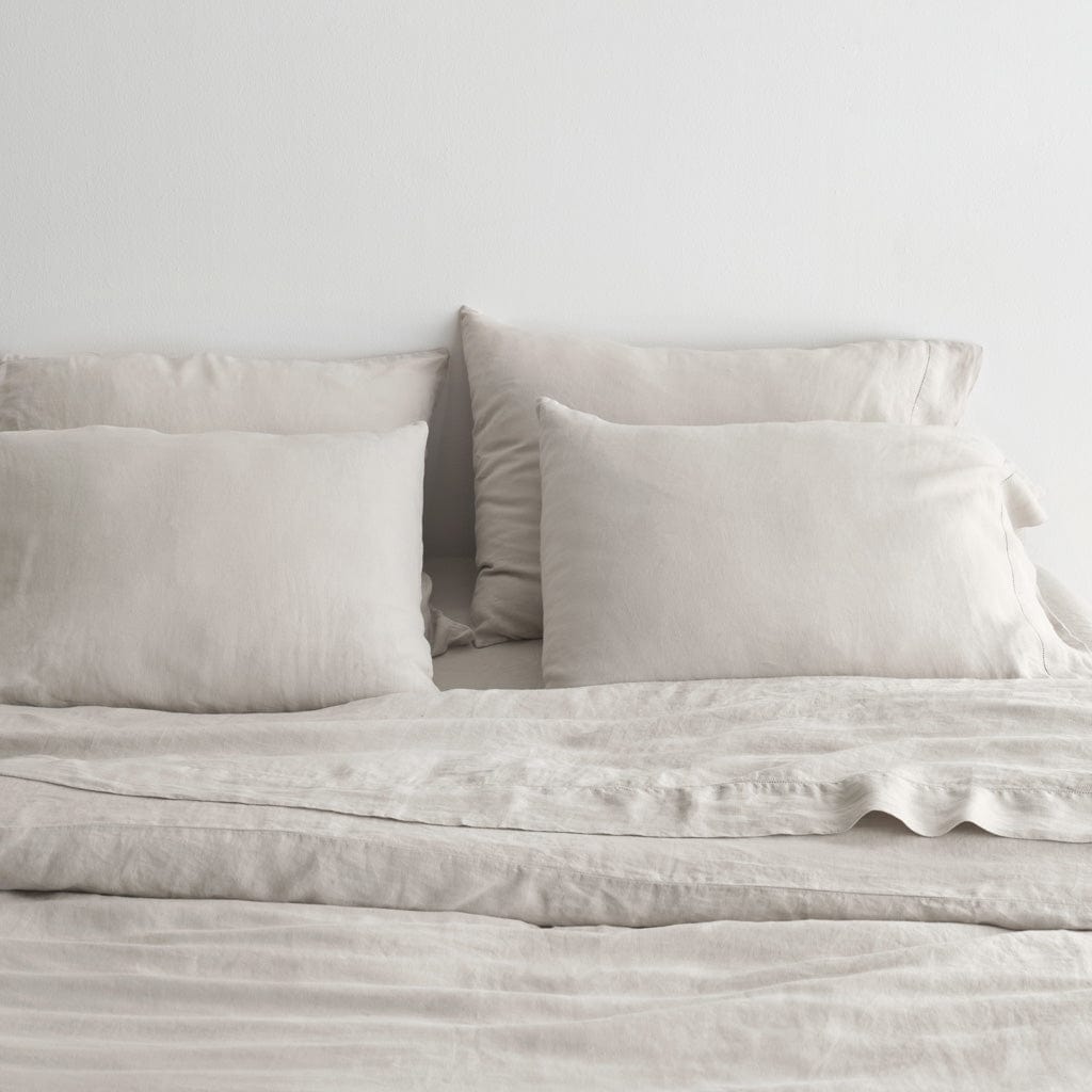 Stonewashed Linen Bedding Bundle in Green - Image 73