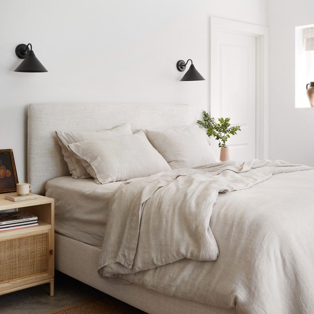 Stonewashed Linen Bedding Bundle in Green - Image 57