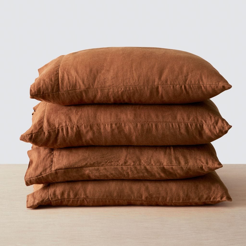 Stonewashed Linen Bedding Bundle in Green - Image 66