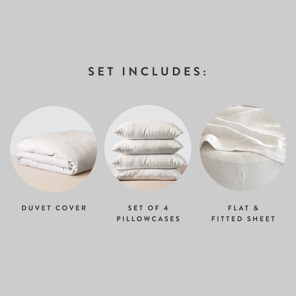 Stonewashed Linen Bedding Bundle in Green - Image 63