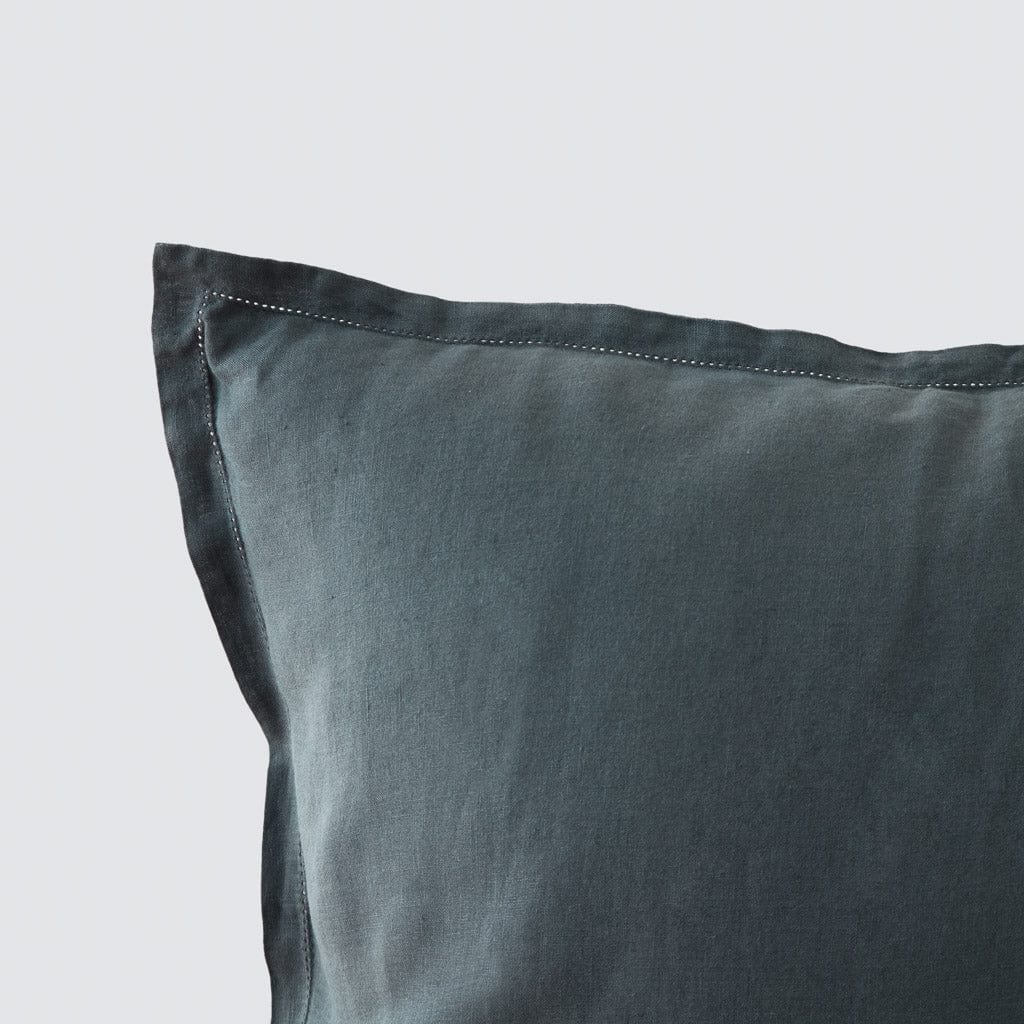 Stonewashed Linen Euro Sham Set in Green - Image 17