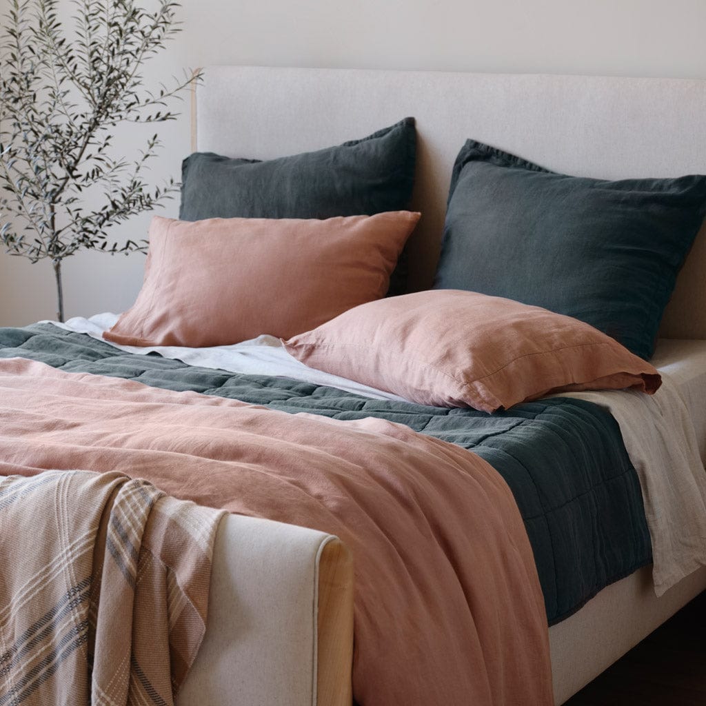Stonewashed Linen Euro Sham Set in Green - Image 51