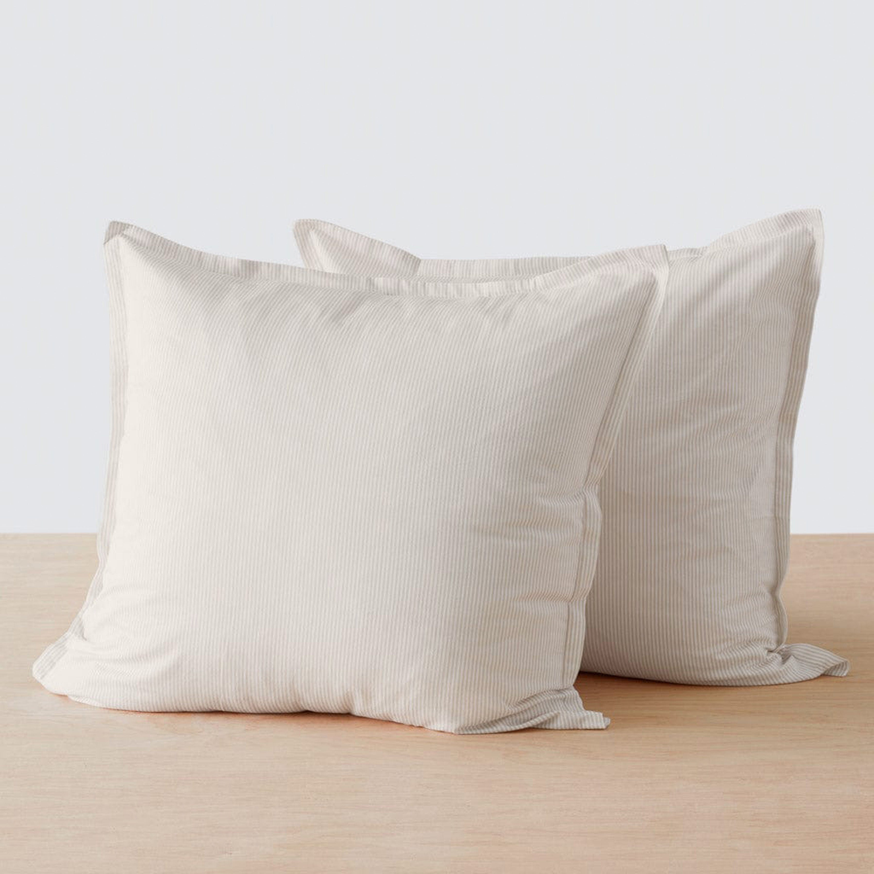Stonewashed Linen Euro Sham Set in Green - Image 63