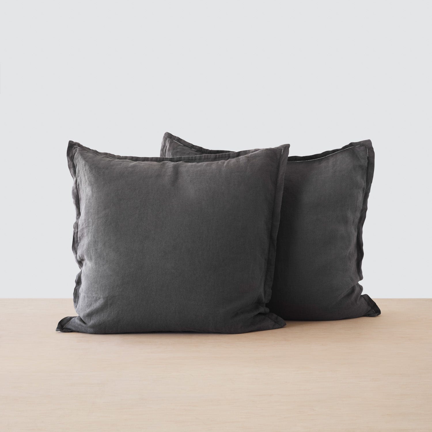Stonewashed Linen Euro Sham Set in Green - Image 12