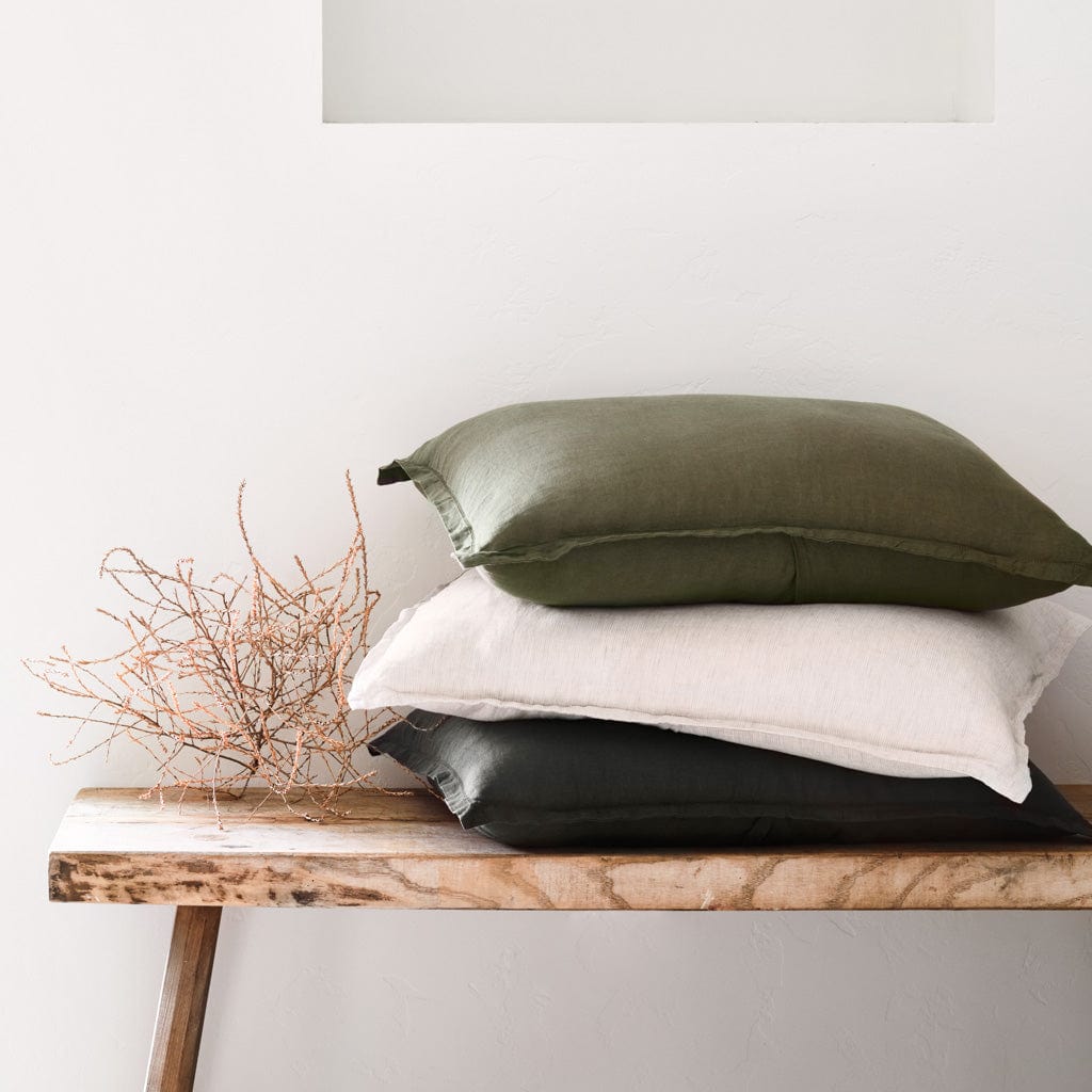 Stonewashed Linen Sham Set in Blue - Image 39