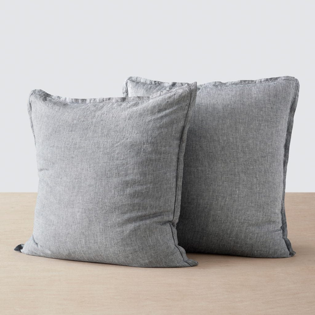 Stonewashed Linen Euro Sham Set in Green - Image 2