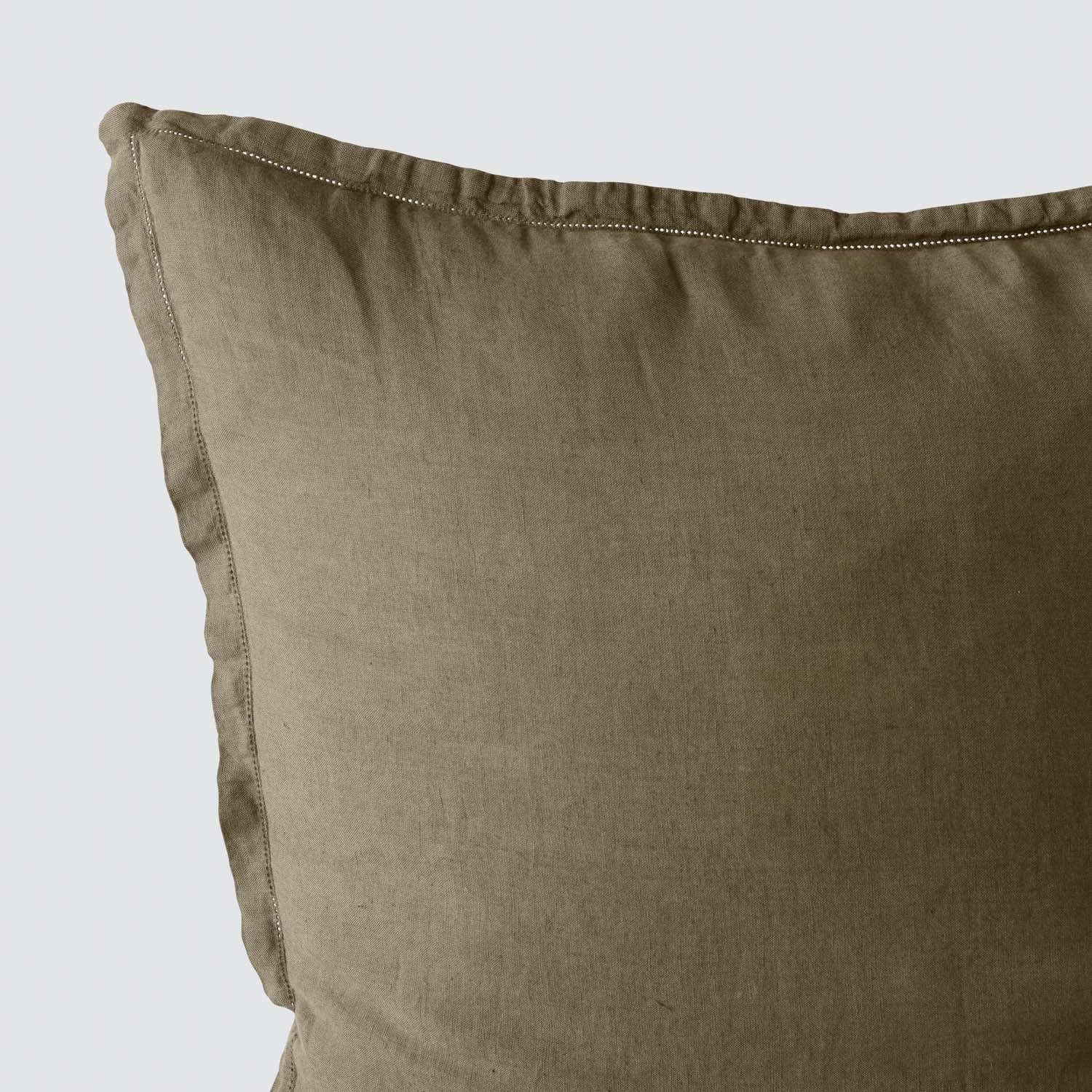 Stonewashed Linen Euro Sham Set in Green - Image 36