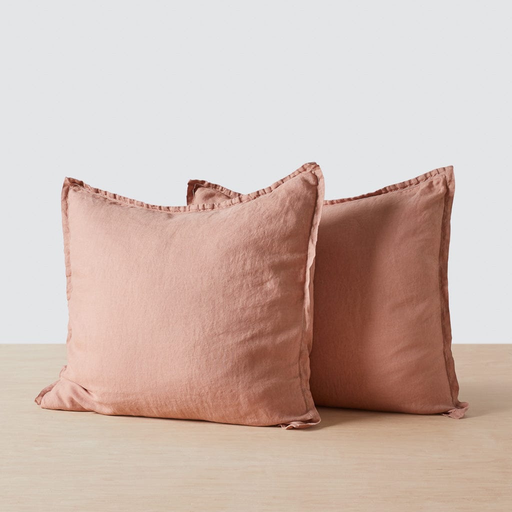 Stonewashed Linen Euro Sham Set in Green - Image 46
