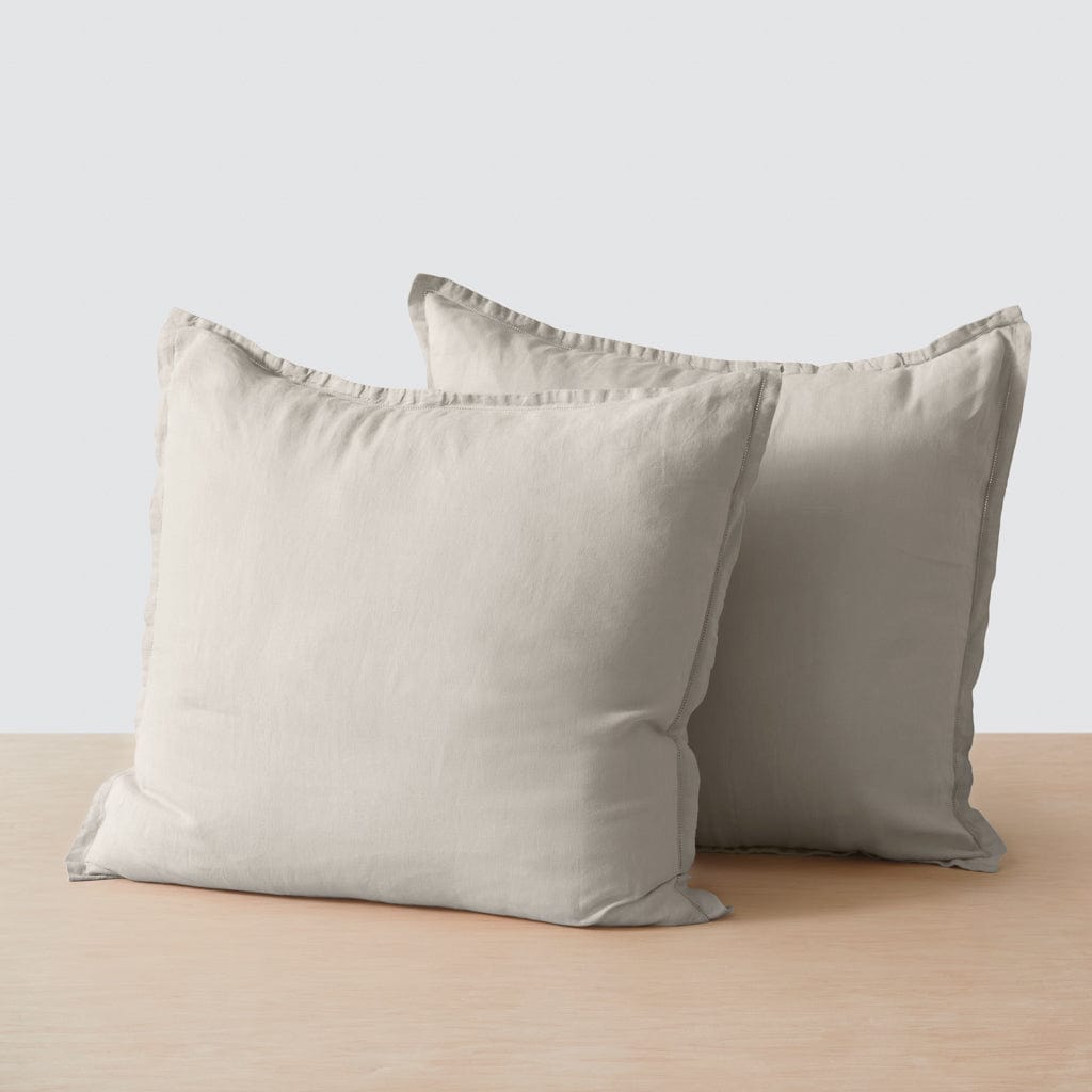 Stonewashed Linen Euro Sham Set in Green - Image 9