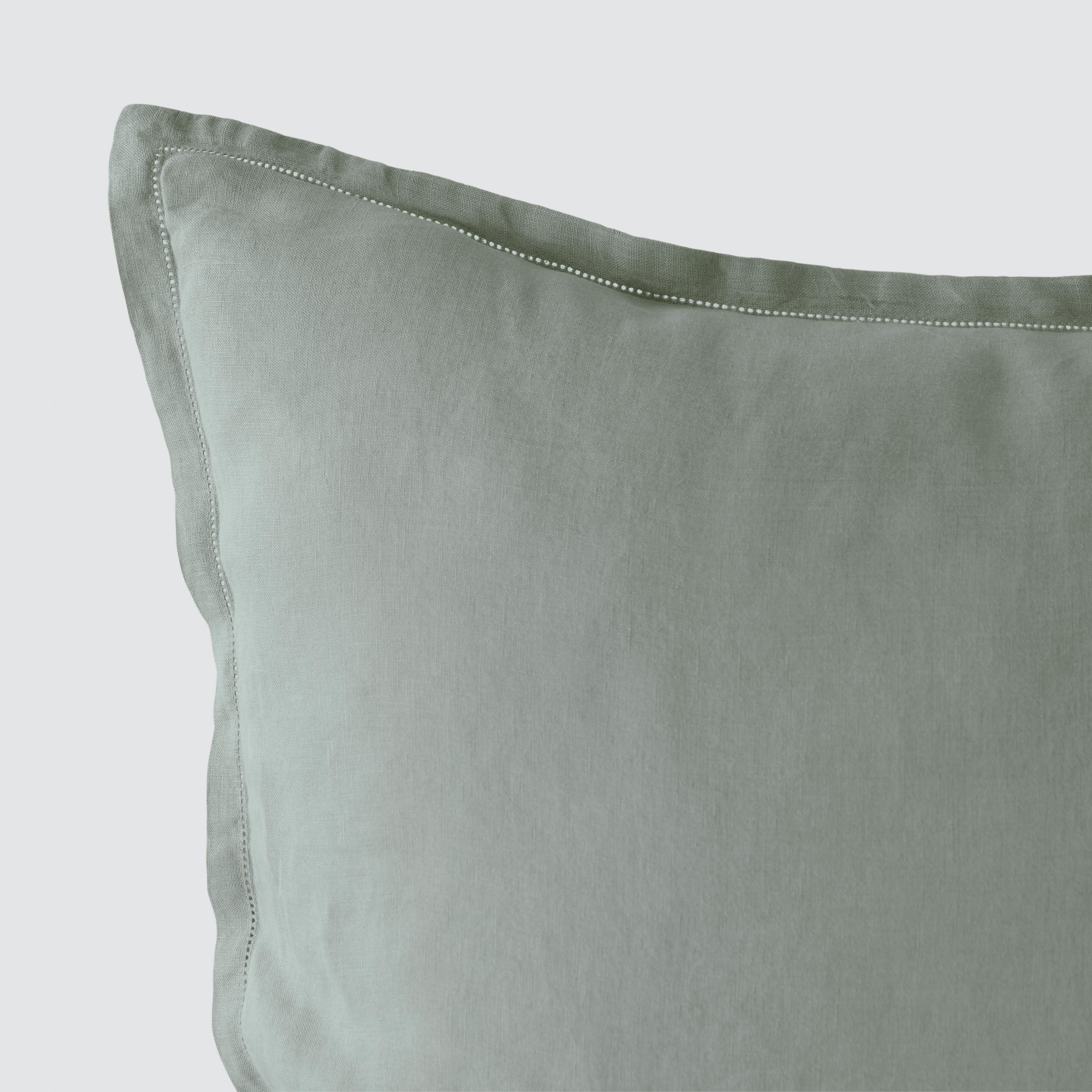 Stonewashed Linen Euro Sham Set in Green - Image 57