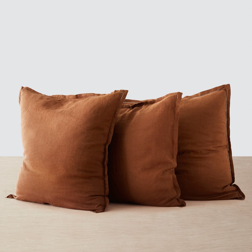 Stonewashed Linen Euro Sham Set in Green - Image 41