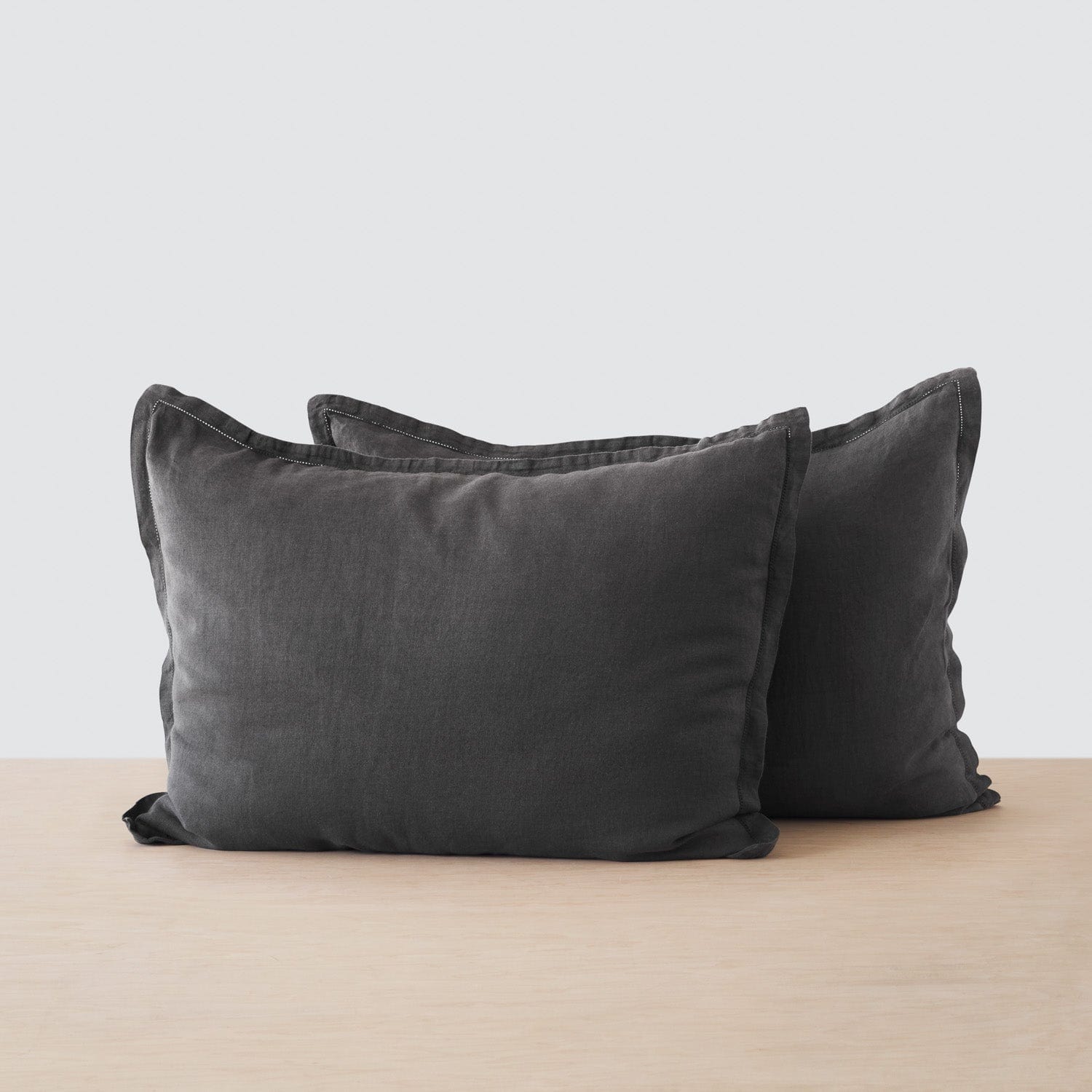 Stonewashed Linen Sham Set in Blue - Image 16