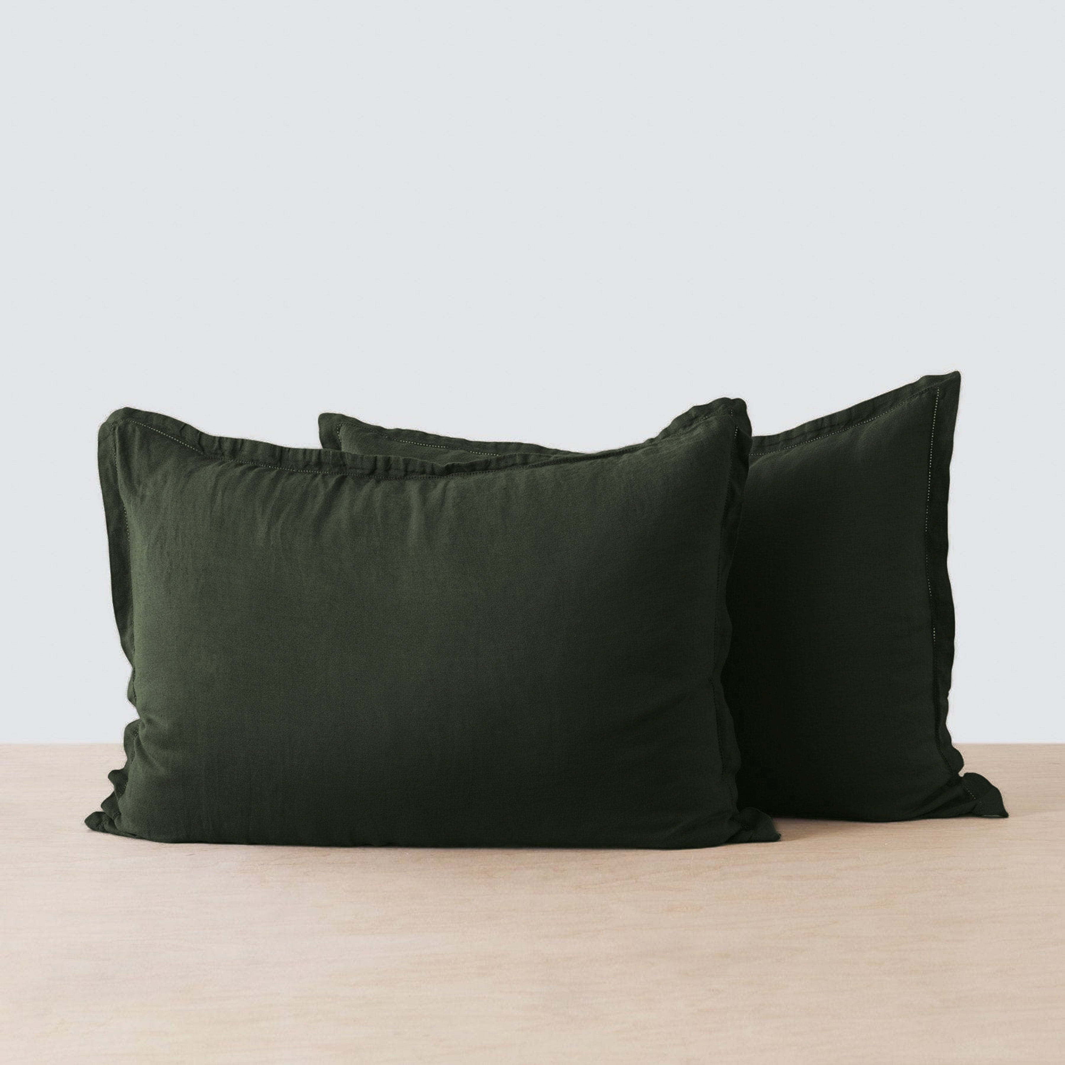 Stonewashed Linen Sham Set in Blue - Image 56