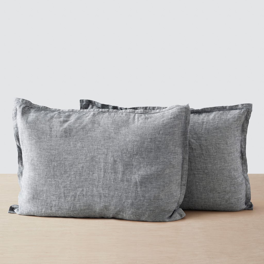 Stonewashed Linen Sham Set in Blue - Image 10