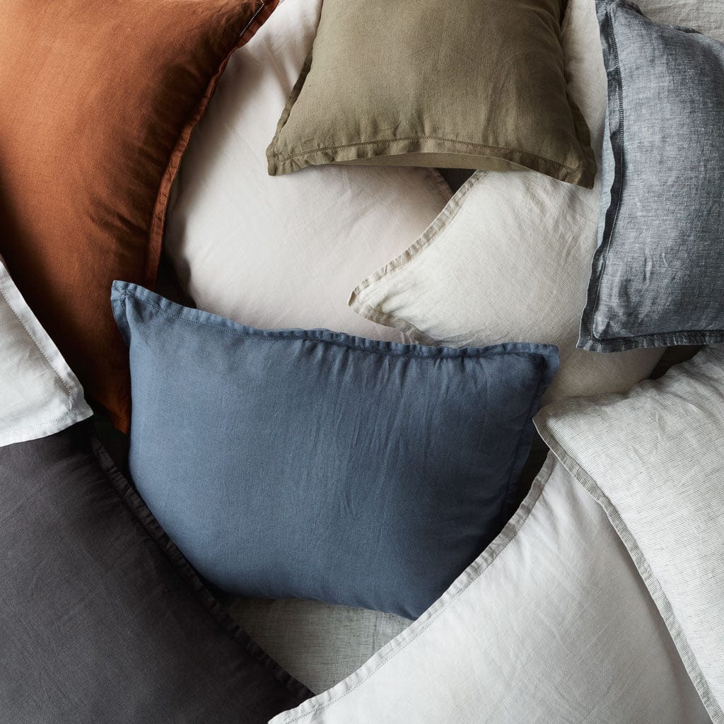 Stonewashed Linen Sham Set in Blue - Image 46