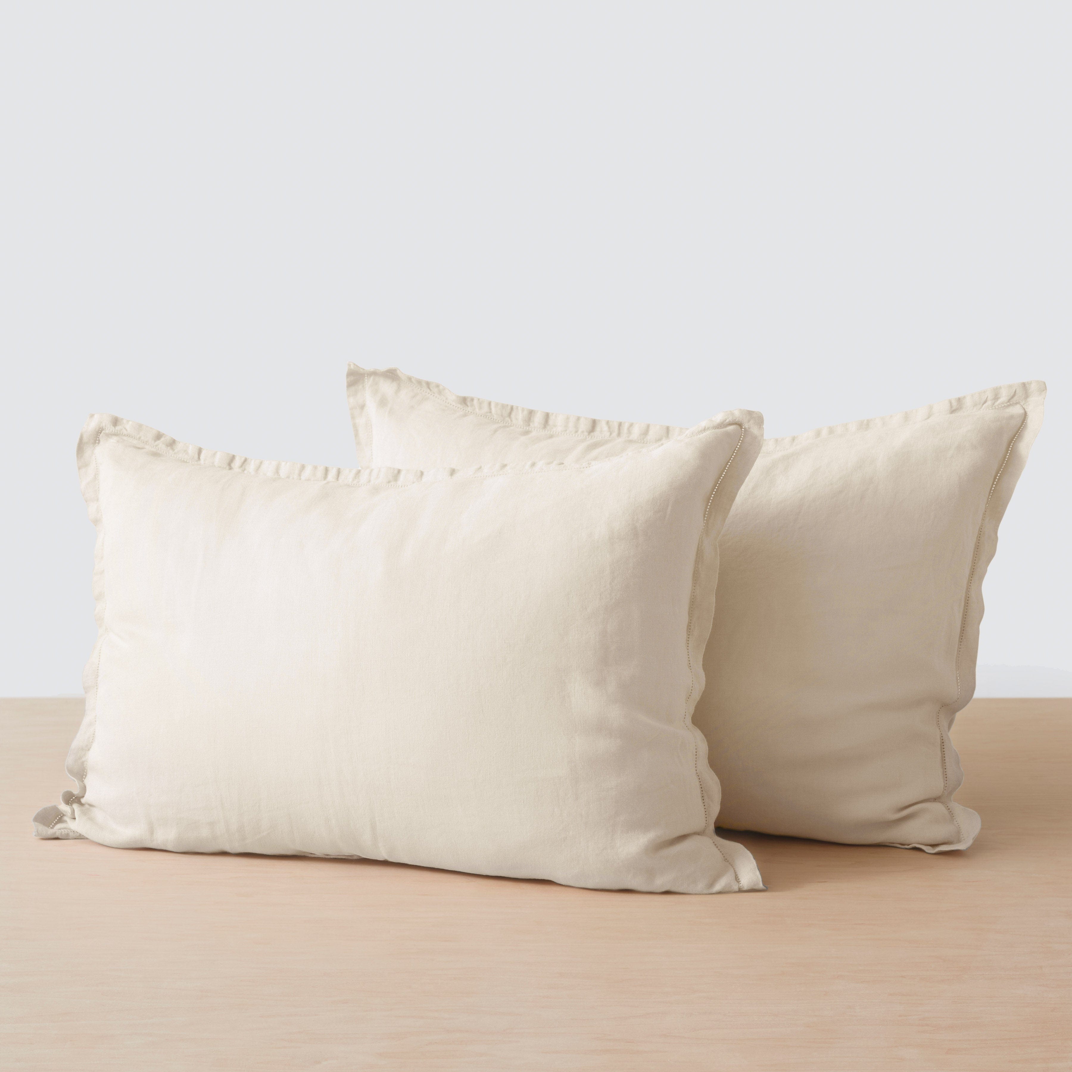 Stonewashed Linen Sham Set in Blue - Image 21
