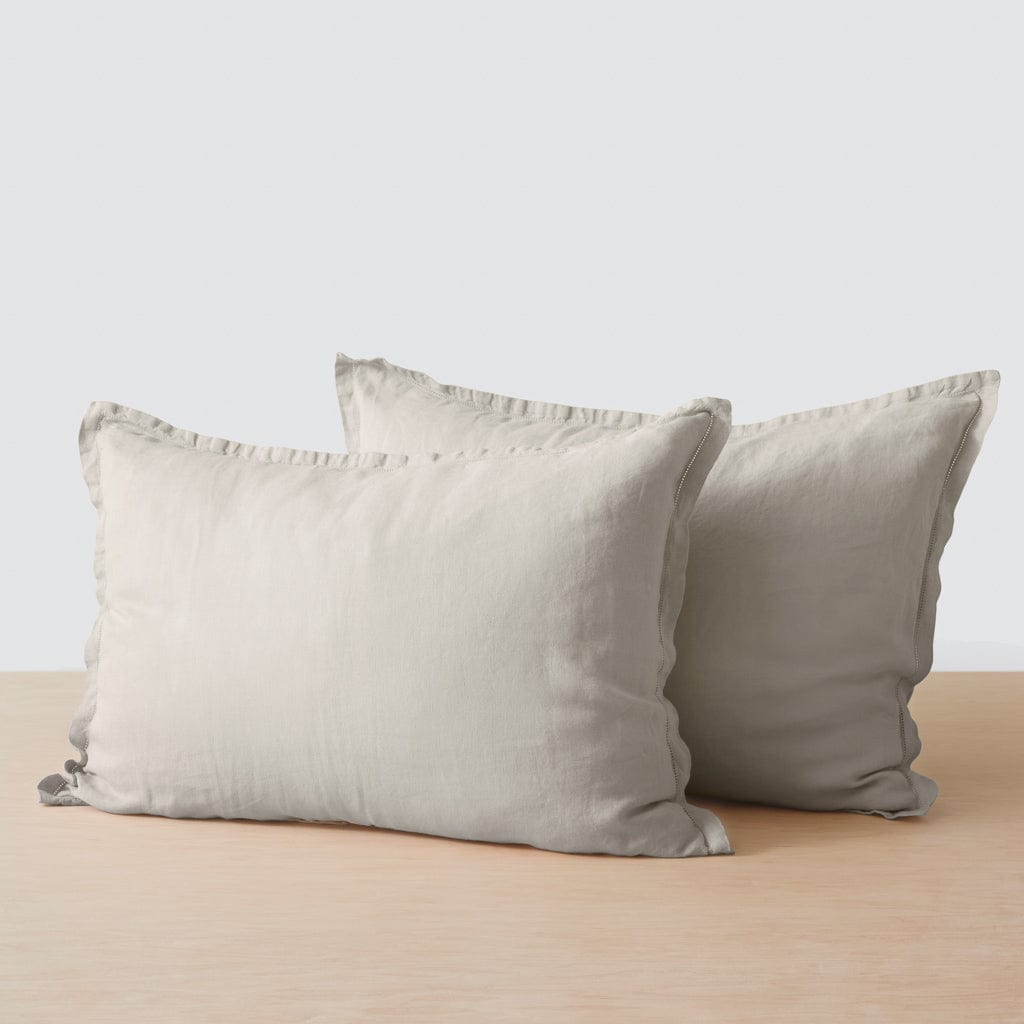 Stonewashed Linen Sham Set in Blue - Image 8
