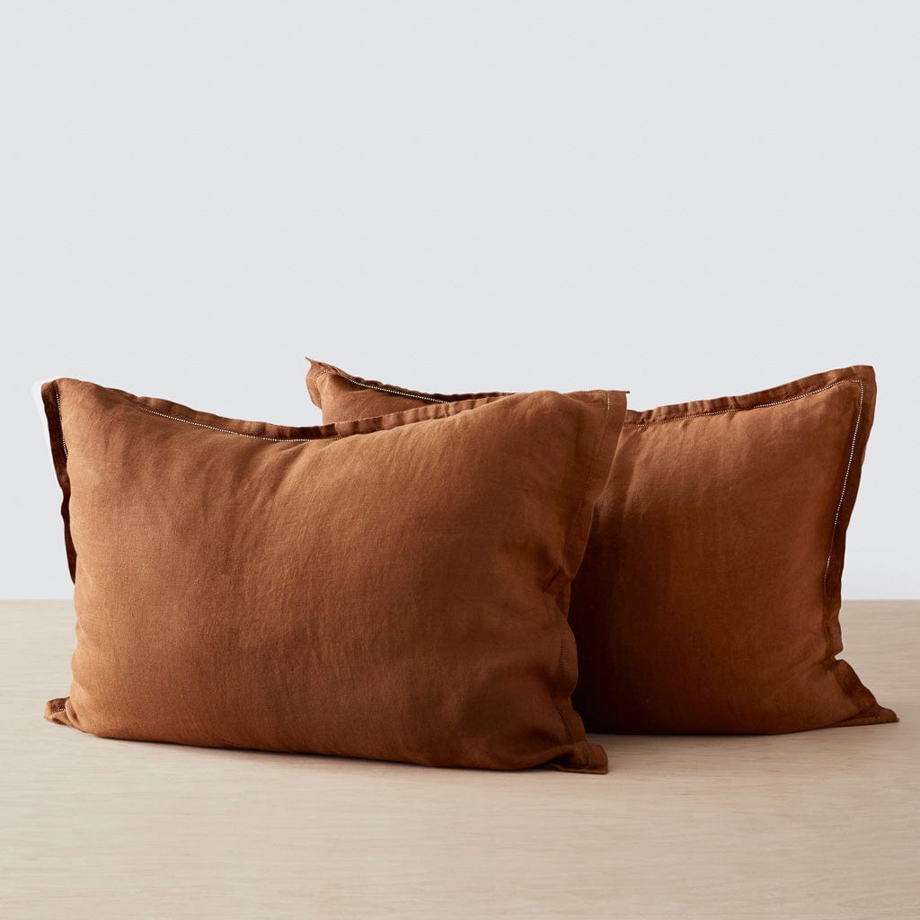 Stonewashed Linen Sham Set in Blue - Image 25