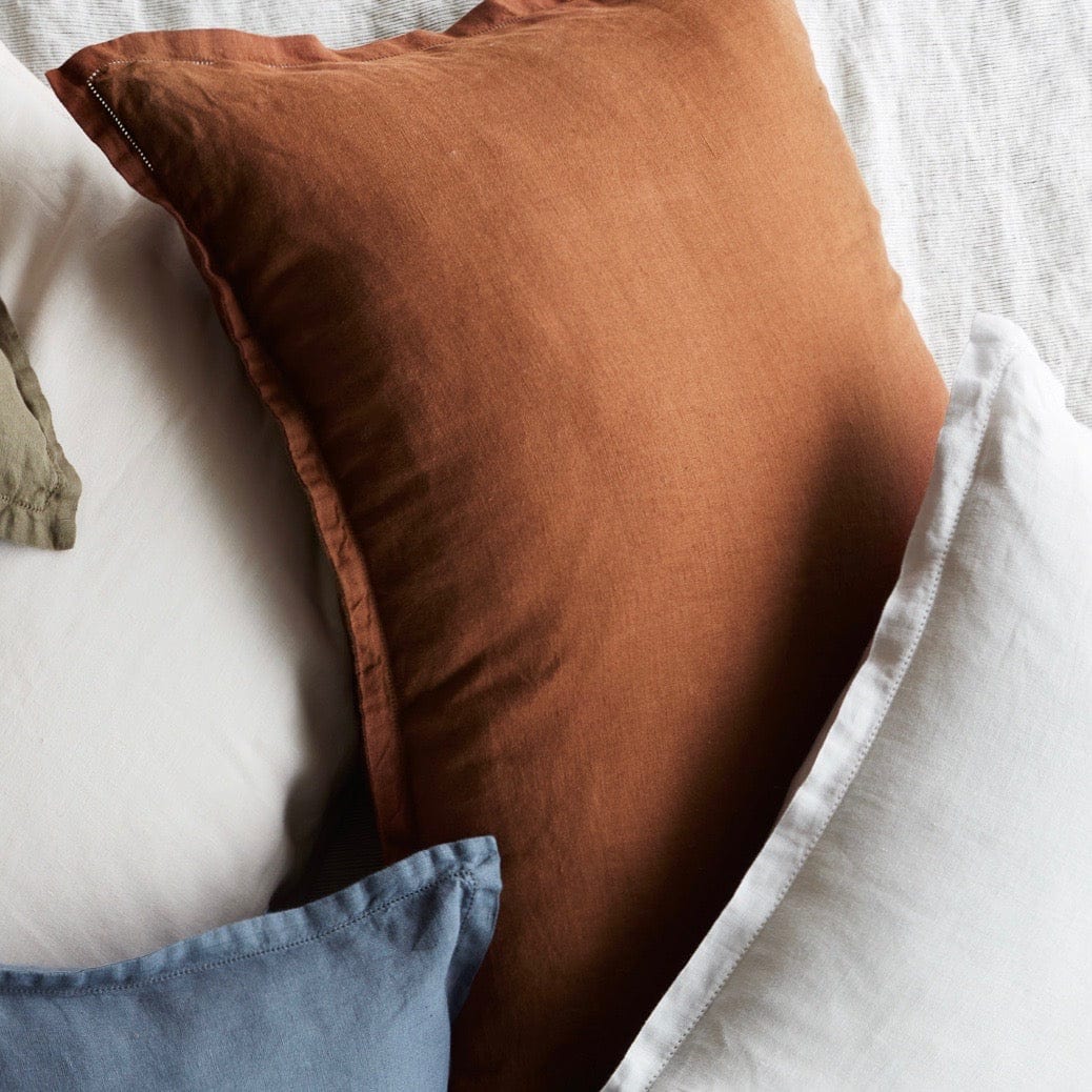 Stonewashed Linen Sham Set in Blue - Image 44