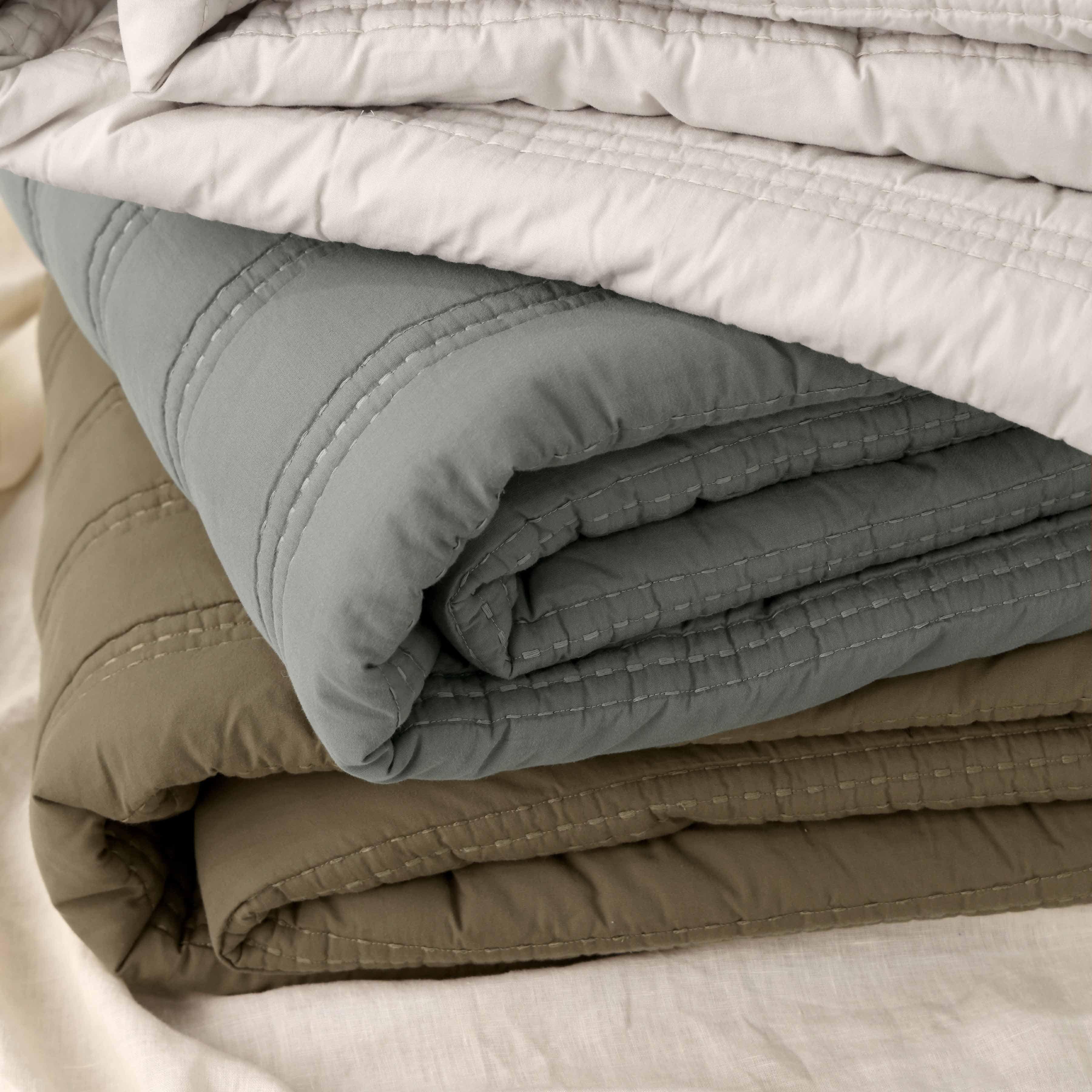 Organic Cotton Percale Sham Set in Blue - Image 19