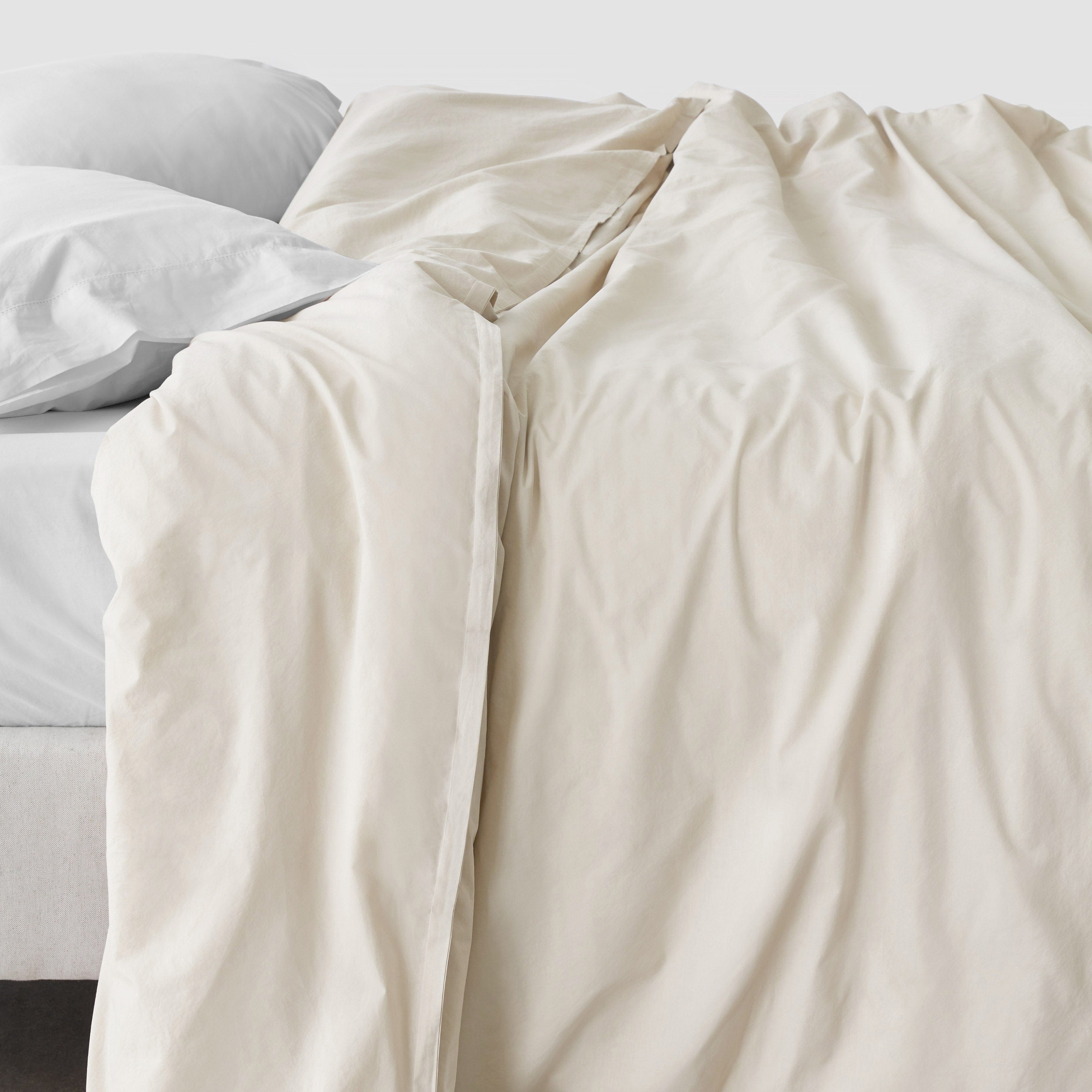 Organic Cotton Percale Duvet Cover in Terracotta - Image 3