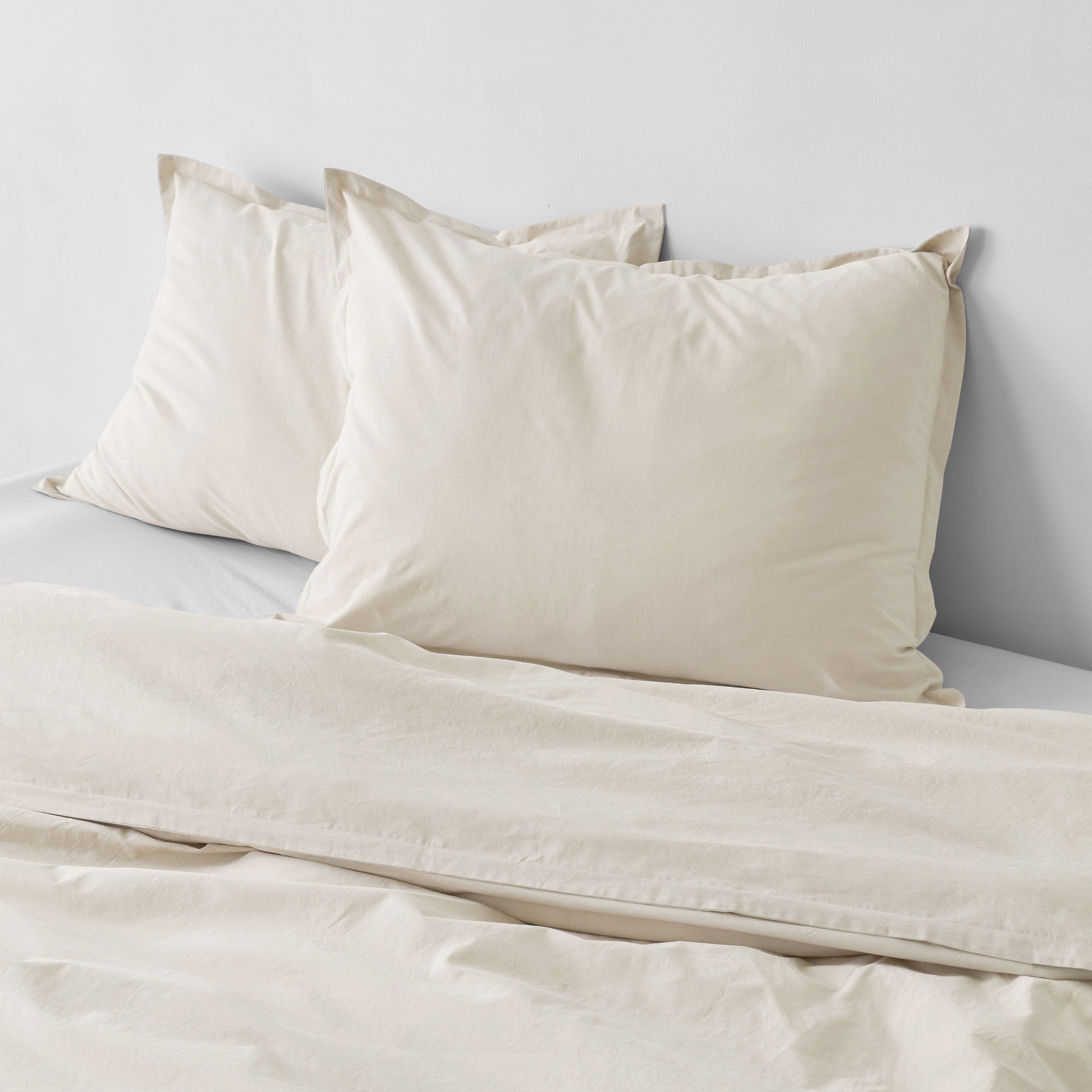 Organic Cotton Percale Duvet Cover in Terracotta - Image 5
