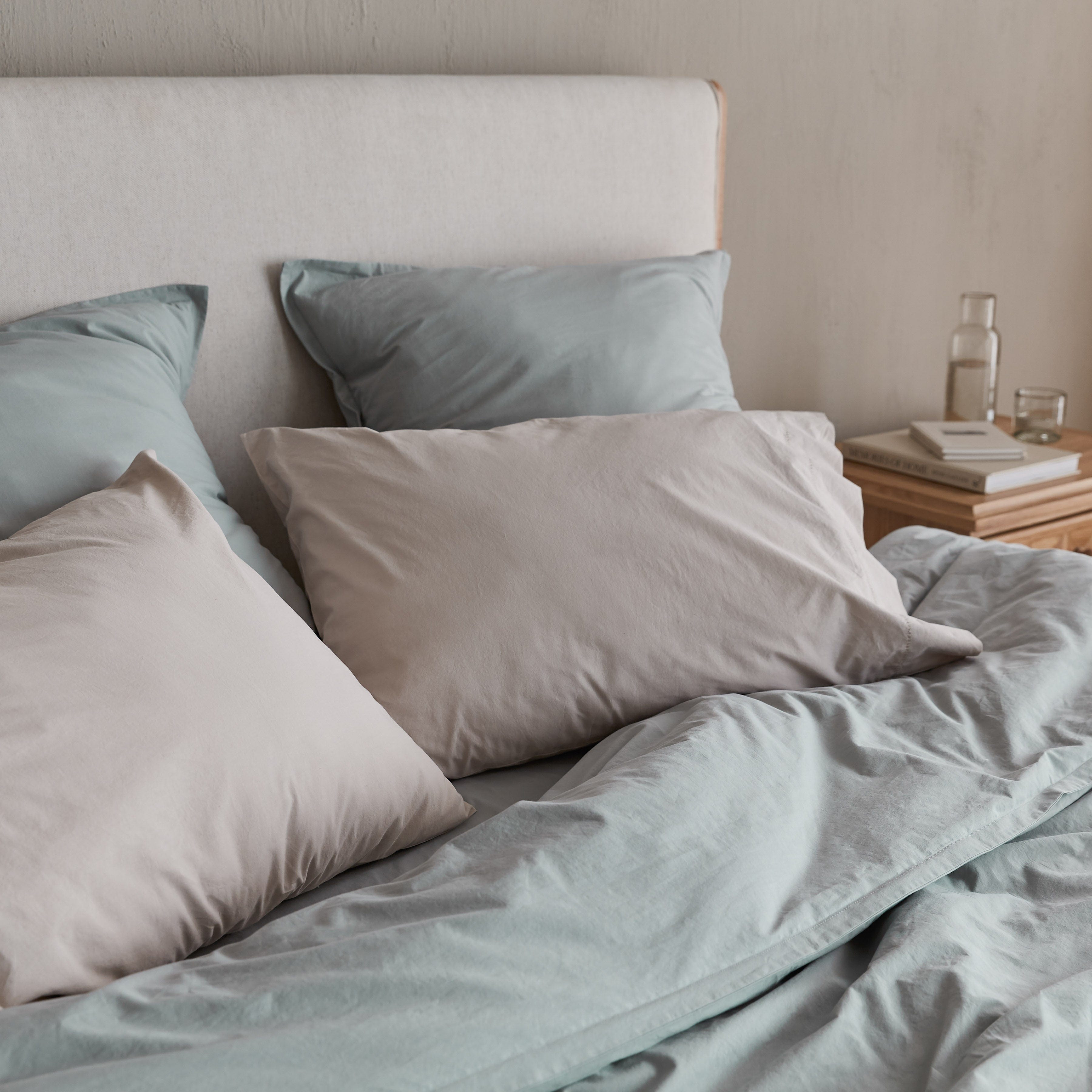 Organic Cotton Percale Duvet Cover in Terracotta - Image 18