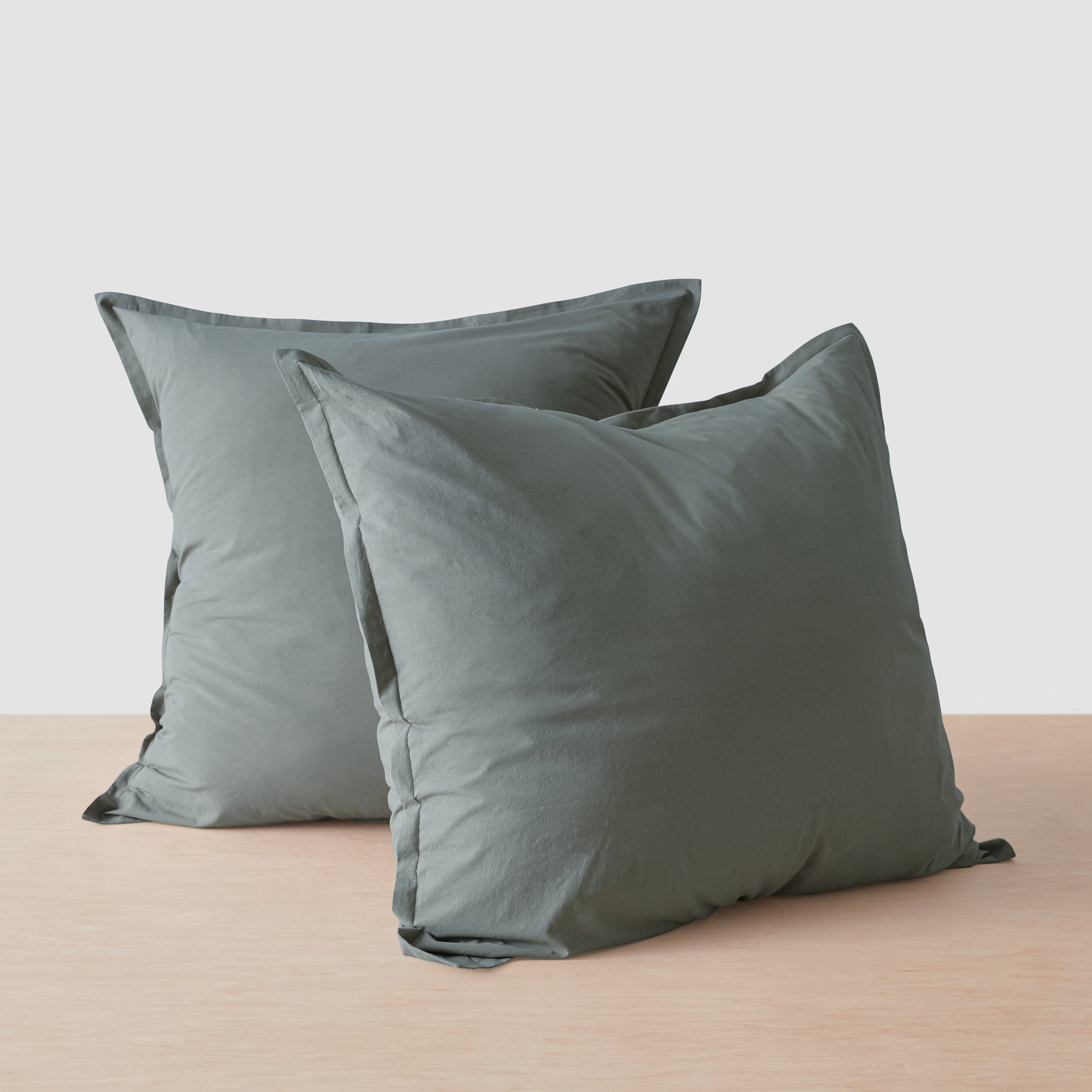 Organic Cotton Percale Euro Sham Set in Terracotta - Image 13