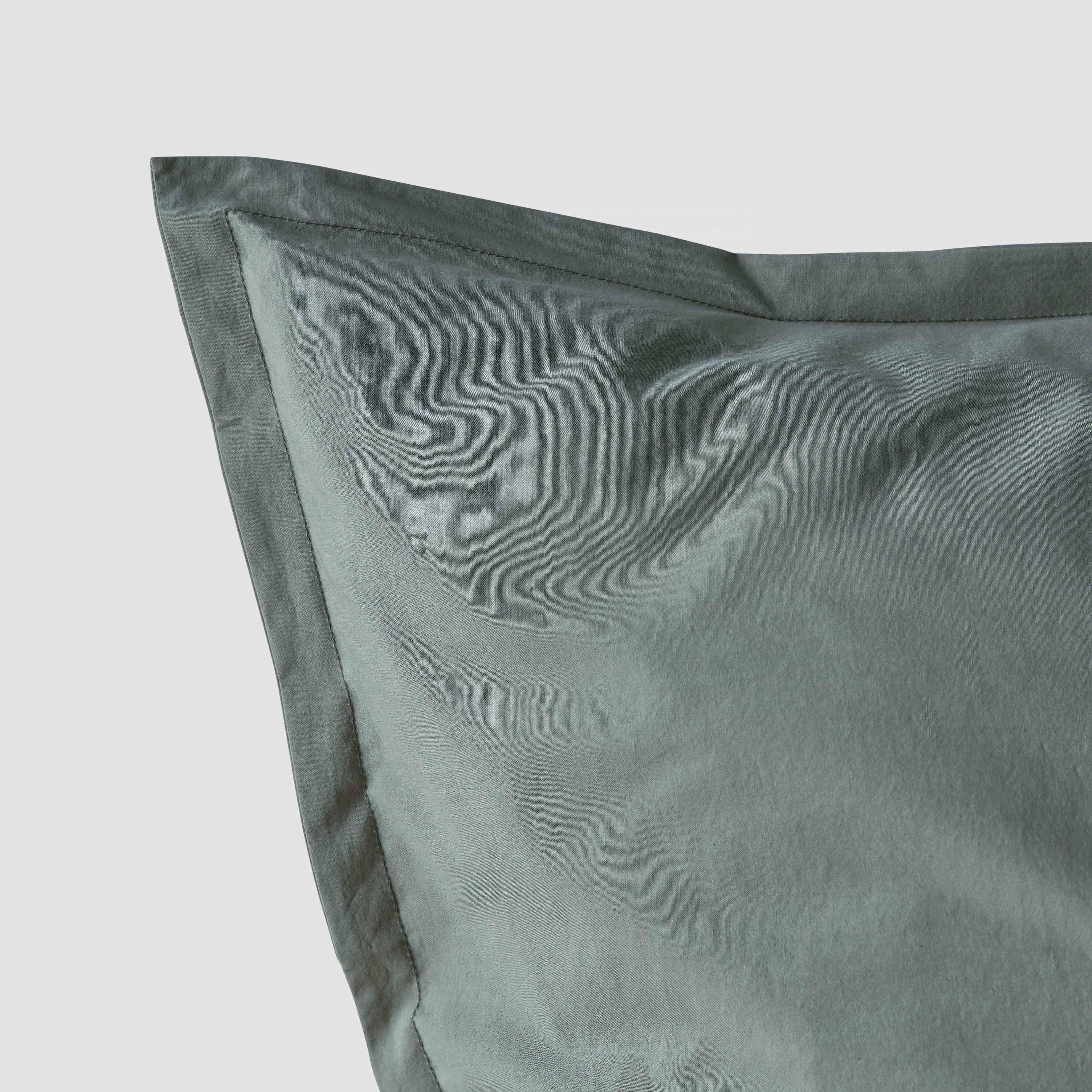 Organic Cotton Percale Euro Sham Set in Terracotta - Image 14