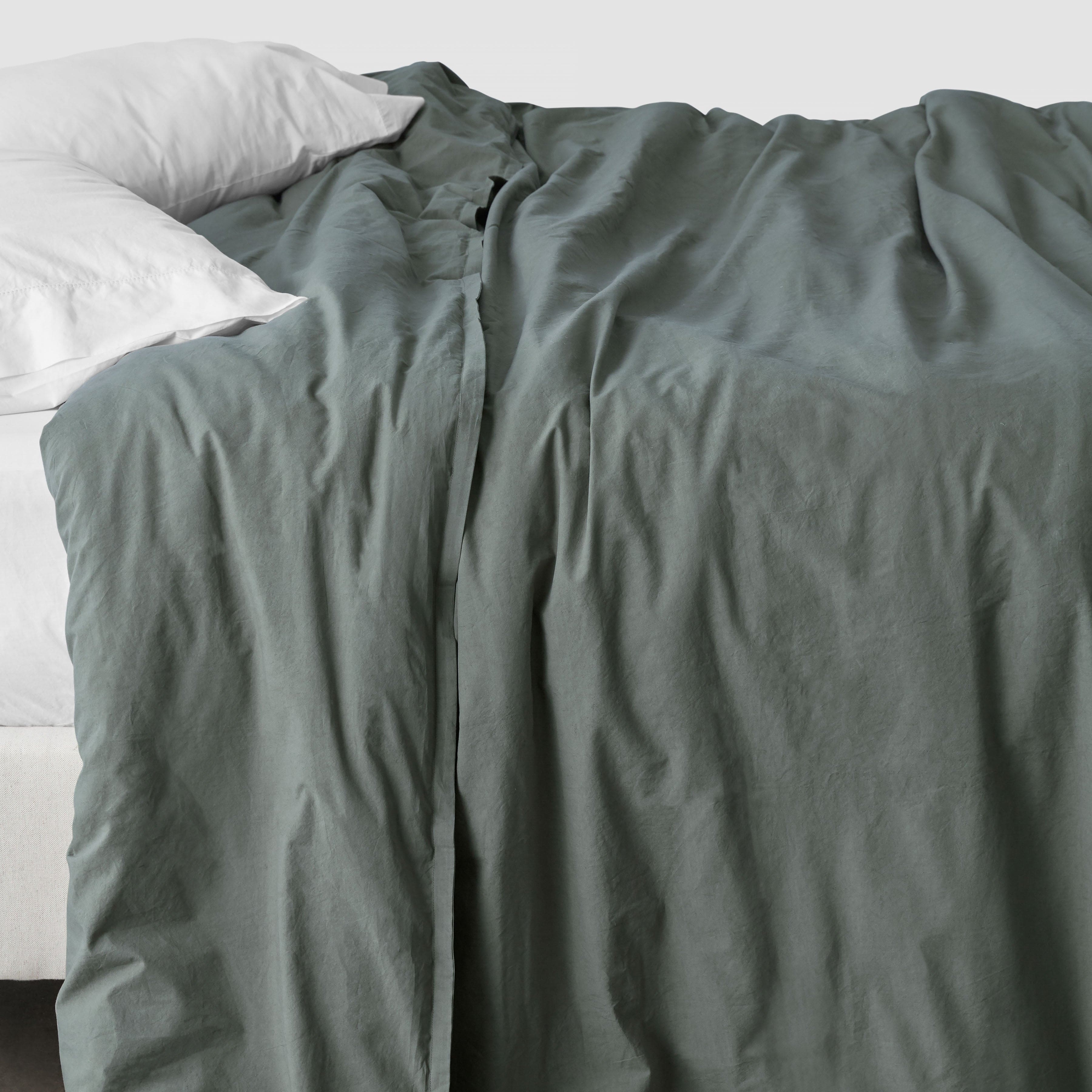 Organic Cotton Percale Duvet Cover in Terracotta - Image 12