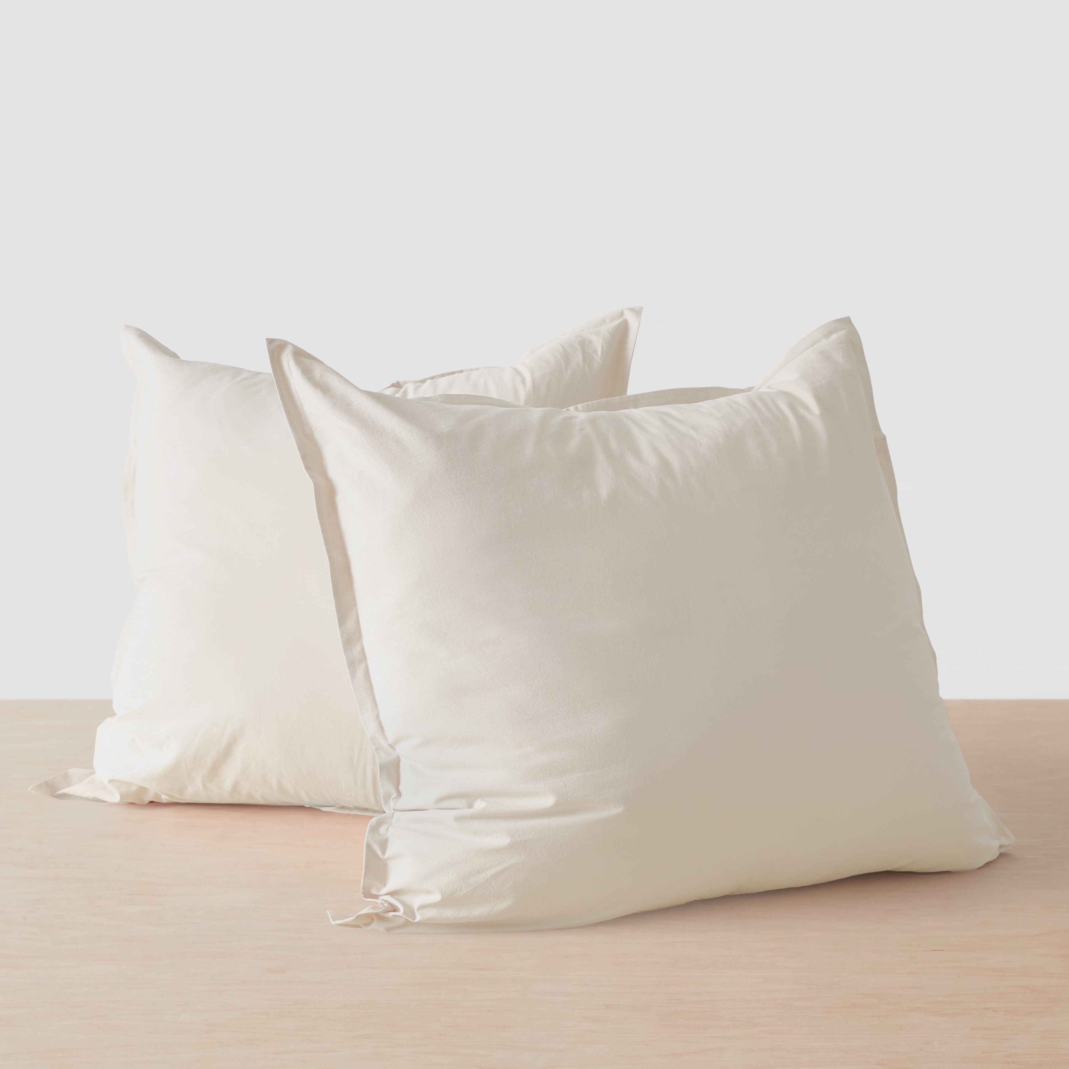 Organic Cotton Percale Euro Sham Set in Terracotta - Image 3