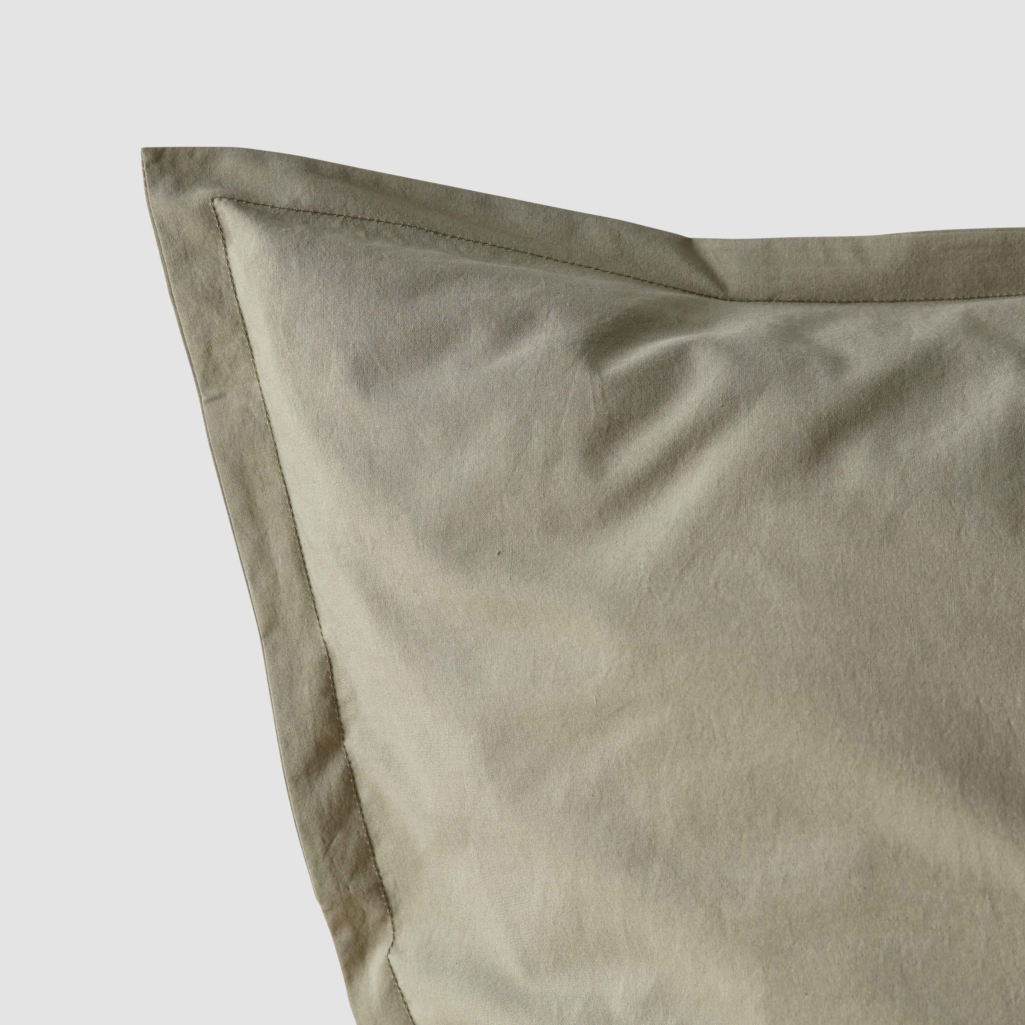 Organic Cotton Percale Euro Sham Set in Terracotta - Image 12