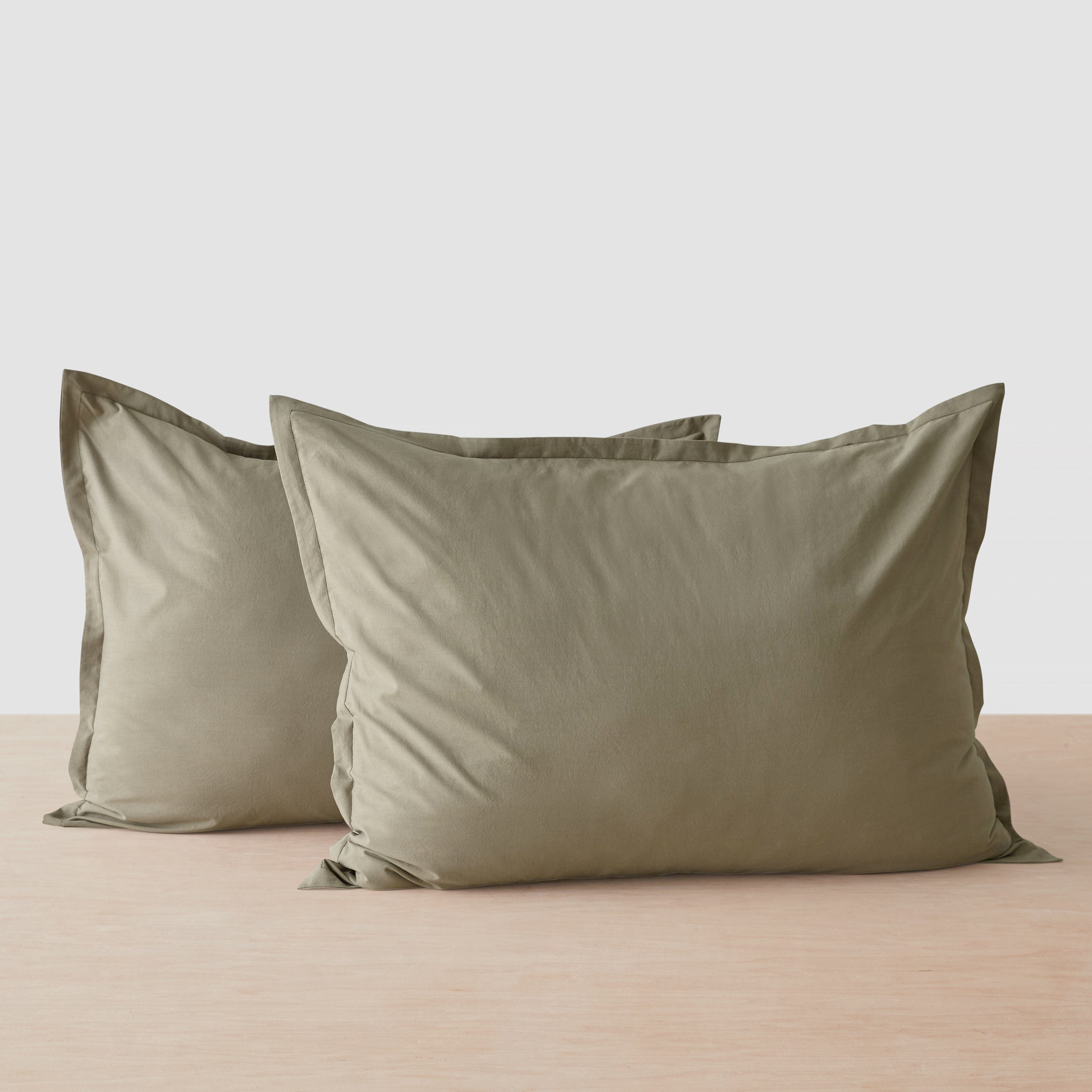 Organic Cotton Percale Sham Set in Terracotta - Image 9