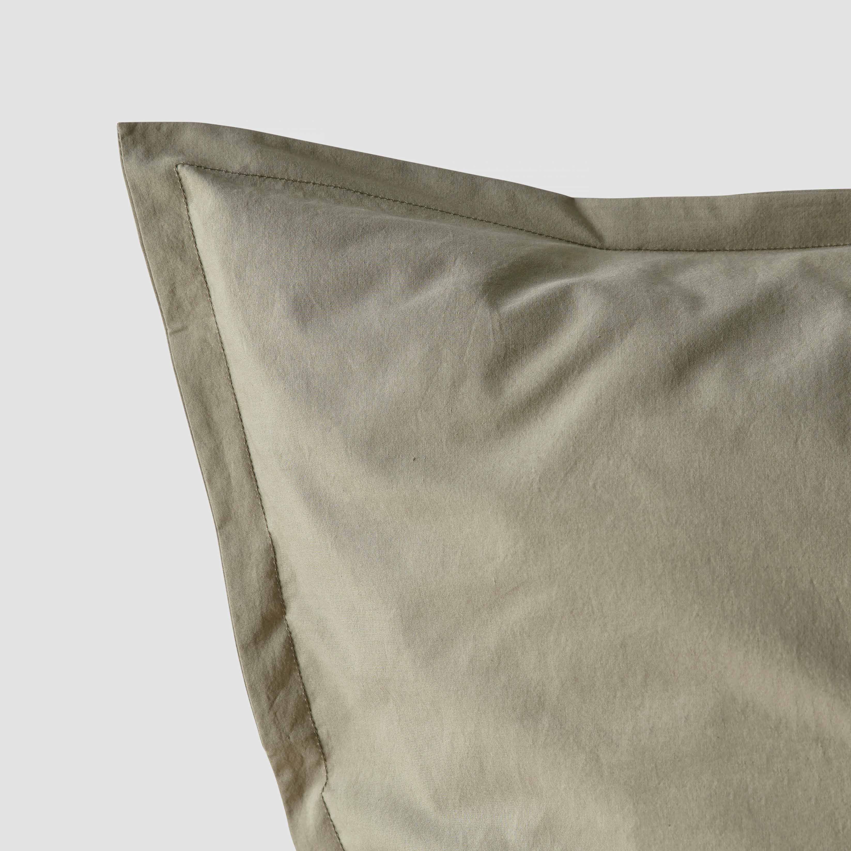 Organic Cotton Percale Sham Set in Terracotta - Image 11