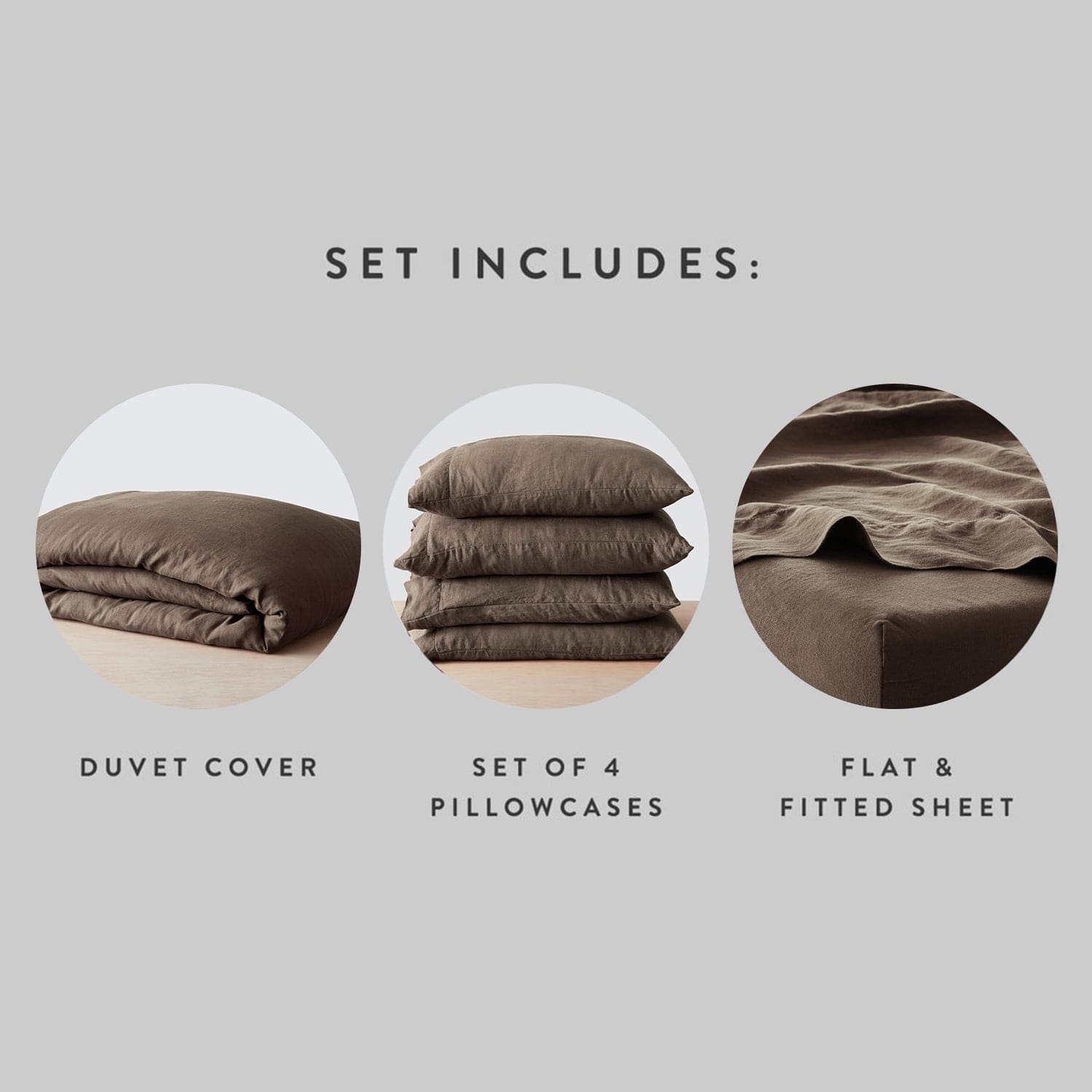 Stonewashed Linen Bedding Bundle in Green - Image 119