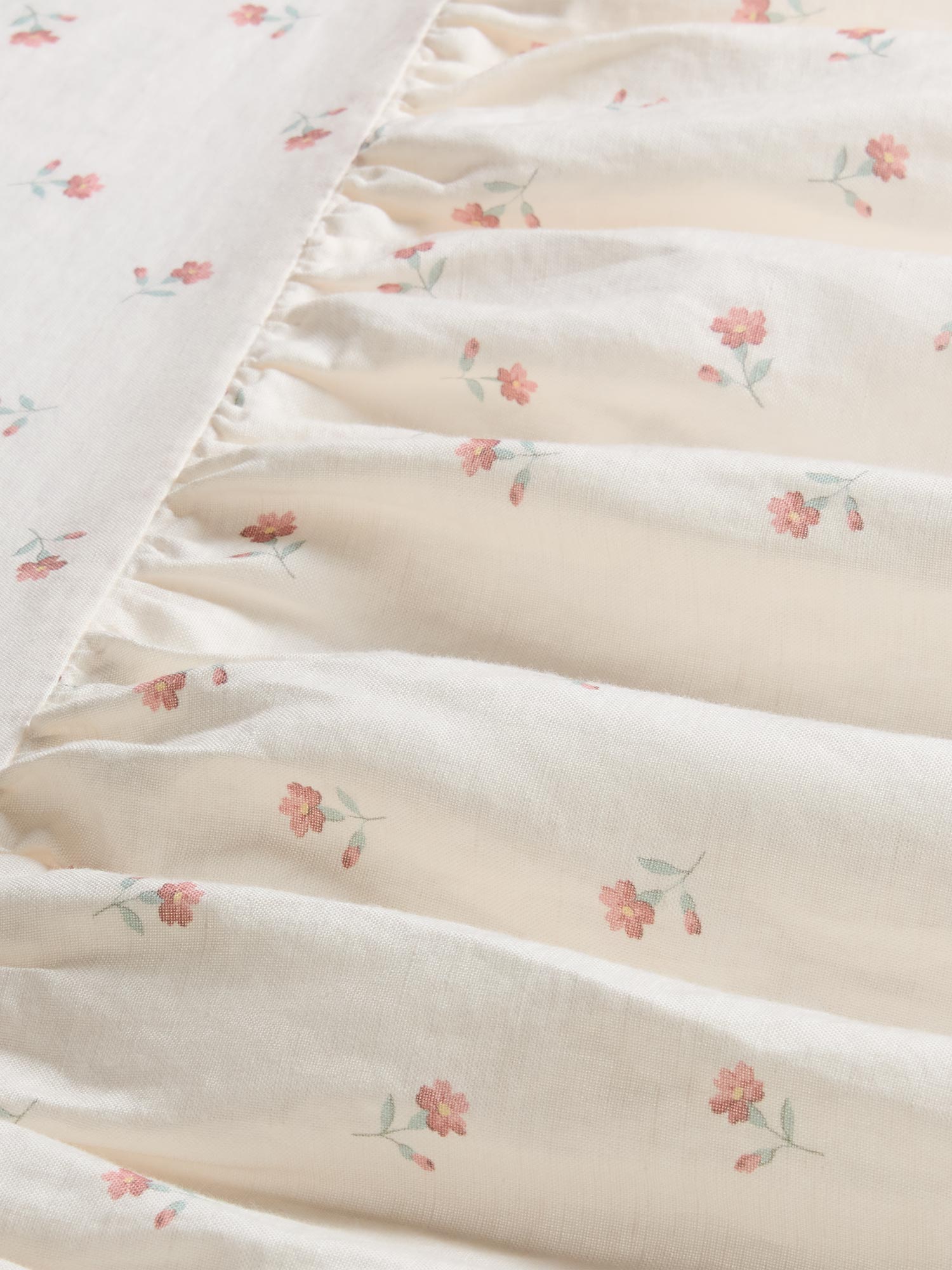 Pearl Floral Linen Blend Bed Valance - Image 2