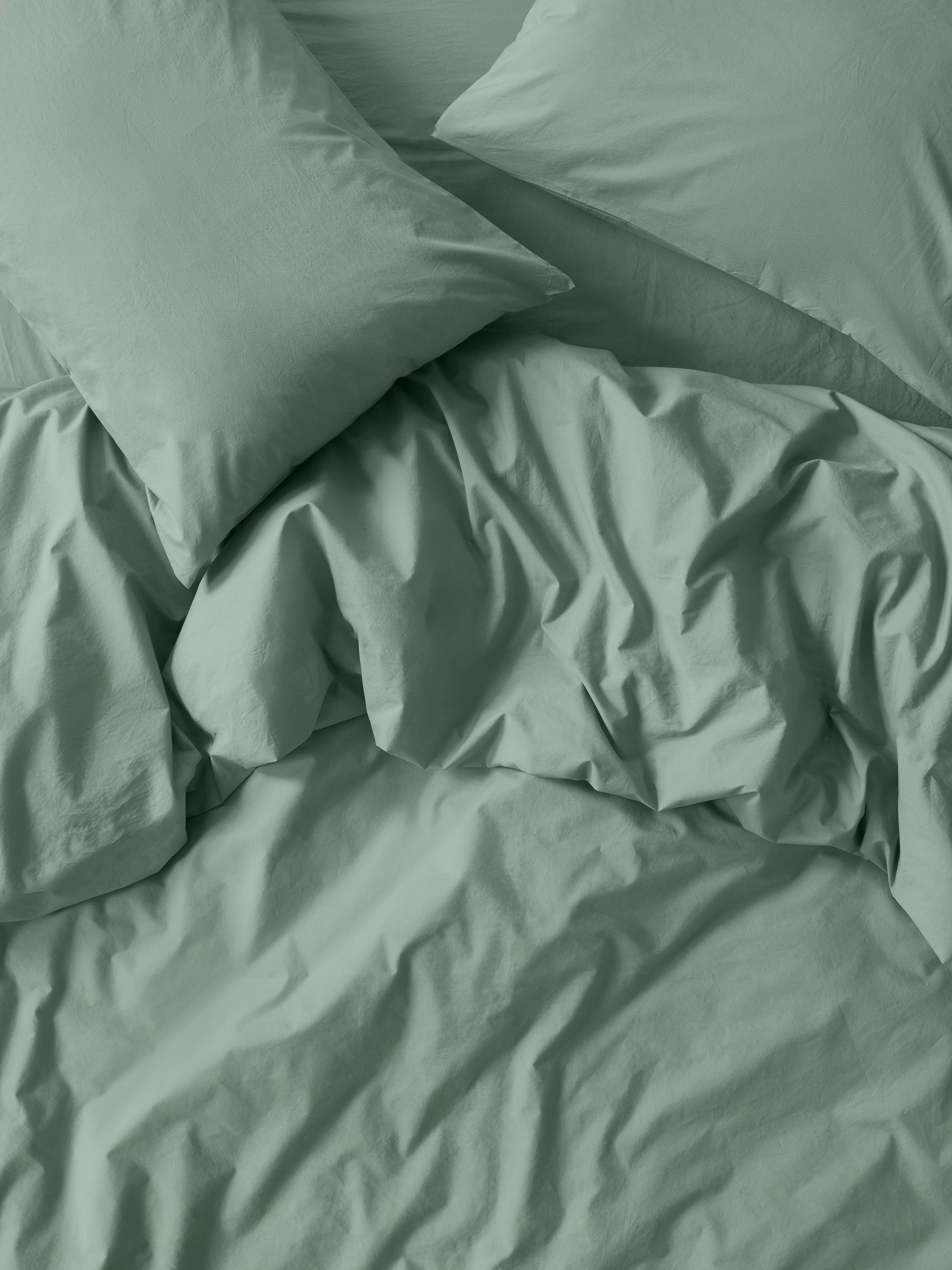Mellow Green Cotton Duvet Cover Collection